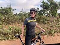 Suzanne in training voor Cycle for Sherati