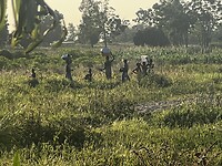 De kinderen hebben water gehaald
