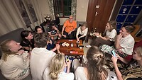 Er werd bloedfanatiek hitster gespeeld