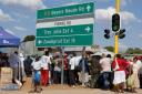 Op weg naar airport Johannesburg