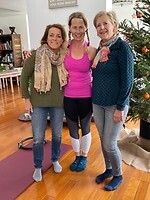 Met Ingrid samen de laatste Pilates les van Tamara gehad