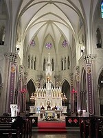 Het interieur van de Kathedraal in Xujiahui