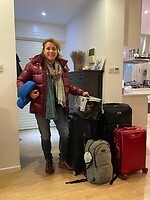 Met maar liefst 58 KG aan bagage en Guusje, klaar voor vertrek!!!