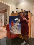 Len op het Zoutmeer vereeuwigd. Mooi hoor, voor aan de muur.