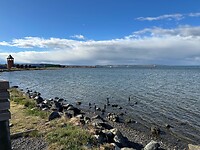De baai bij Puerto Natales