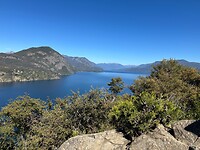 Uitzicht op Lago Lacan