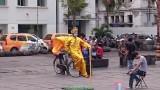 Straatartiest Fatahillah plein Jakarta
