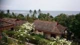 het uitzicht vanaf ons huisje in Puri Bunga hotel