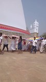 Een tempelceremonie bij de witte tempel in Anuradhapura