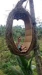 Ons fotomodel in the birdnest