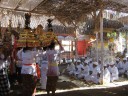 Tempel ceremonie aan het strand van Kuta.