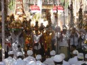 Tempel ceremonie aan het strand van Kuta.