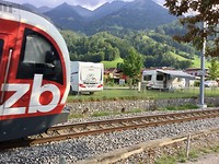 Trein onder de luifel