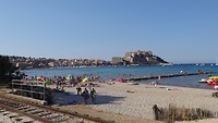 Calvi vanaf het strand bij de camping