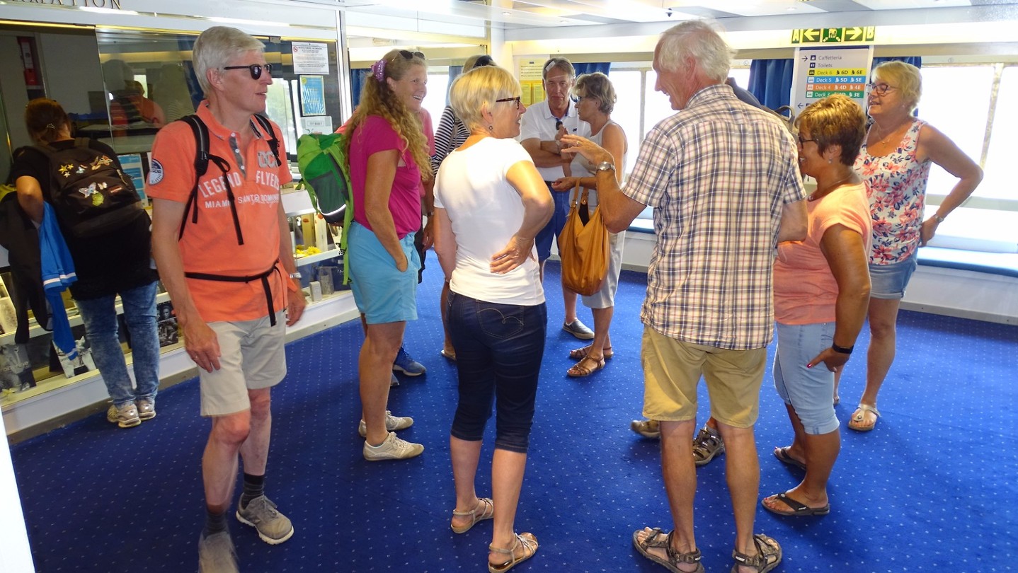 Op de veerboot