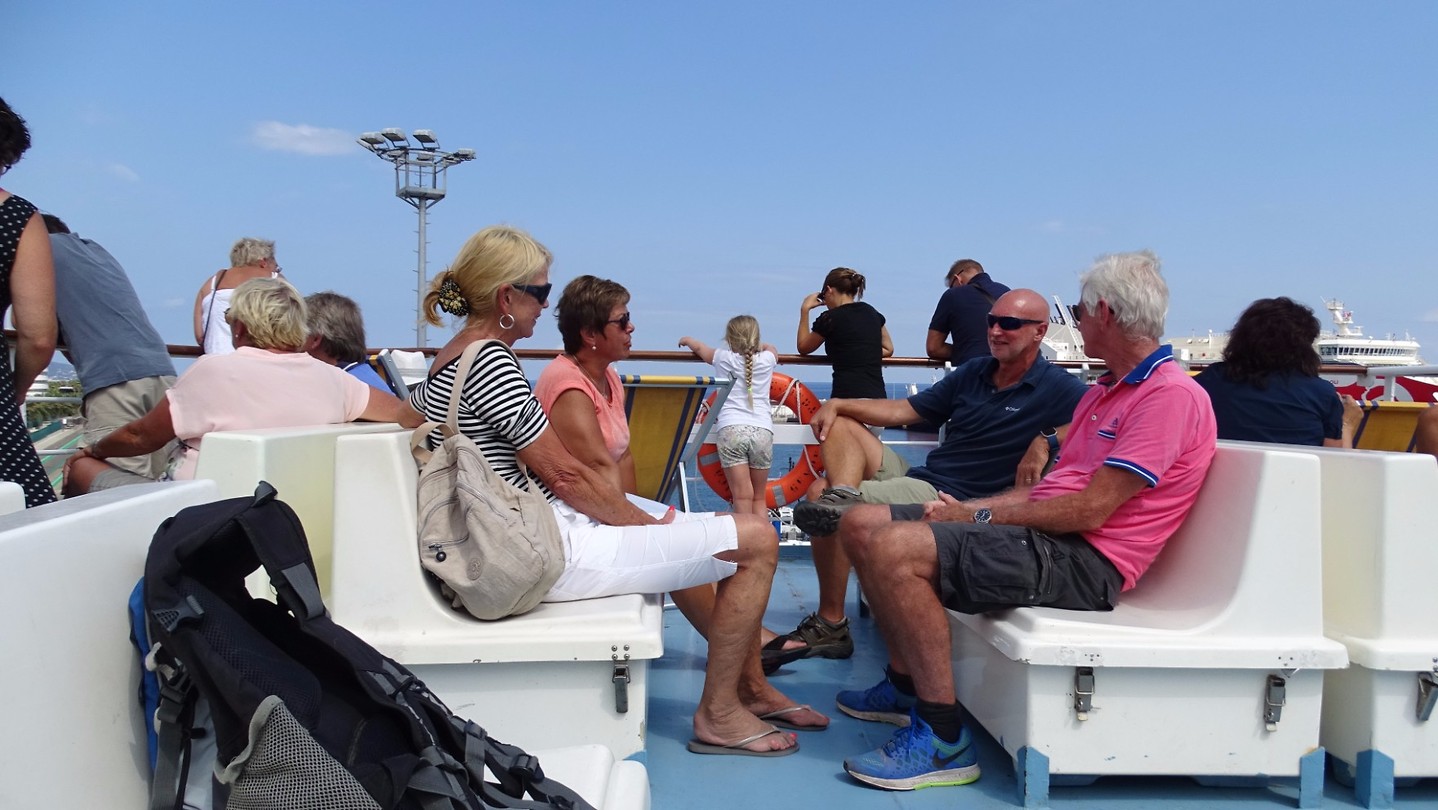Op de veerboot