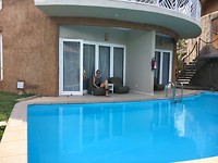 Onze kamer met zwembadje aan het terras.