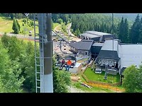 Afdaling met skiliften bij de Gerlitze Alpe van 1911 meter naar 530 meter