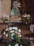 In het kerkje bij onze eerste pauze in Grañón