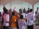 Feest in de kerk op Palmzondag