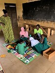 De eerste kinderen in de klas.