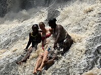 Pret bij Kintampo waterfalls