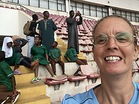 In het stadion