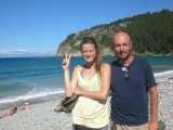 Two blind peregrino's called Liesbeth and Owen