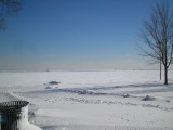 bevroren lake Michigan