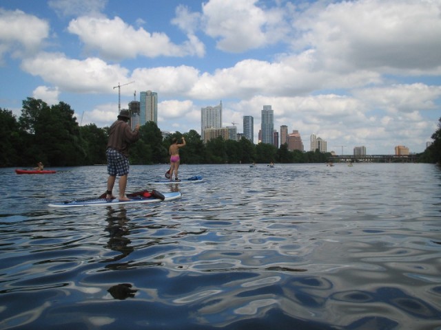 Paddleboarding in Austin