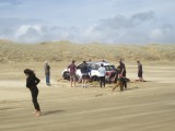 Car stuck in the sand