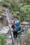 one of the many river crossing bridges; Pelorus River Trek