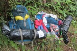 Heavy bagpacks; Pelorus River Trek