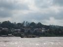 The view during slow boat ride on Mekong river