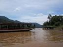 The view during slow boat ride on Mekong river