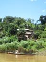 The view during slow boat ride on Mekong river