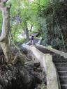 Going up to the temples on Phu Si