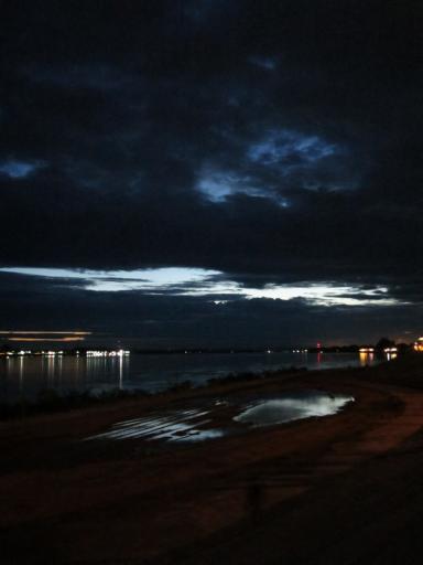 Mekong river at night