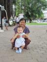 The Laos family; grandmother and baby