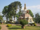 De holy stupa in de garden