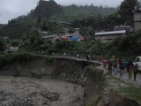 The road was collapsed