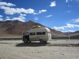 Our mini van that took us over the highest road pass in the world; 5359 m !!!