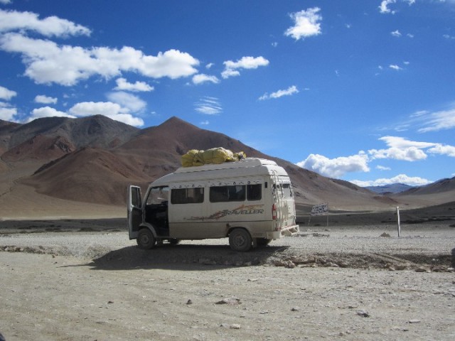 Our mini van that took us over the highest road pass in the world; 5359 m !!!