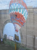 A basketball field. Pretty cool!
