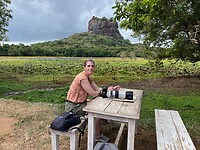 Prachtig uitzicht op de Sigiriya rots