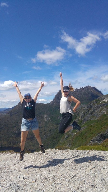 Jump with Laura at Cradle Mountain