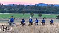 Riding into the evening doing an 80km with Shamsa and the team!