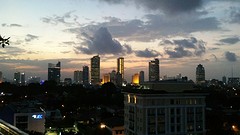 Uitzicht dakterras Hermitage hotel Jakarta