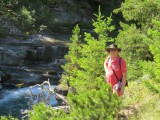 Frans bij de Blakiston Falls bij Red Rock Canyon