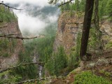 De Spahats Falls nog wat in de wolken